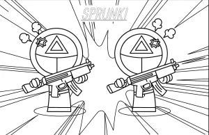 coloriage Sprunki et decoupage a imprimer gratuit