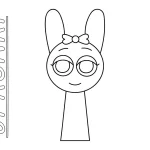 coloriage Sprunki à imprimer pour enfant de 6 ans