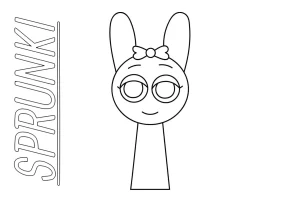 coloriage Sprunki à imprimer pour enfant de 6 ans