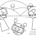 coloriage Sprunki à imprimer pour enfant de 12 ans