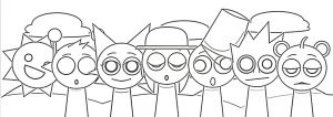 coloriage Sprunki à imprimer gratuitement
