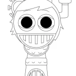 coloriage Sprunki à imprimer pour enfant de 9 ans