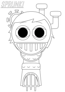 coloriage Sprunki à imprimer pour enfant de 9 ans