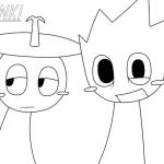 coloriage Sprunki pour enfant de 10 ans