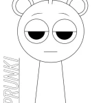 image de coloriage Sprunki pour enfant