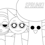 coloriage Sprunki pour enfant de à imprimer