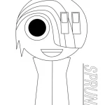 coloriage Sprunki pour enfant de 2 ans