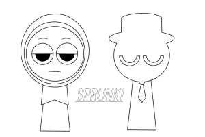 coloriage Sprunki pour enfants à télécharger