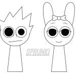 coloriage Sprunki et dessin a imprimer