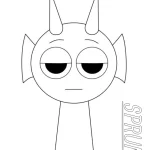 coloriage Sprunki pour enfant de 4 ans