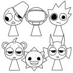 coloriage Sprunki gratuit à imprimer