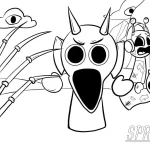 imprimer coloriage Sprunki gratuit