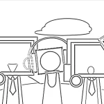 coloriage Sprunki pour enfant de 2 ans