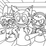 coloriage Sprunki pour bebe a imprimer