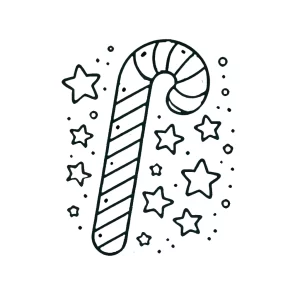 coloriage Sucre D’orge pour enfant a imprimer gratuit
