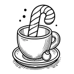 coloriage Sucre D’orge à imprimer kawaii