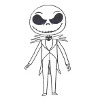 coloriage The Nightmare Before Christmas à imprimer pour enfant de 7 ans