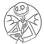 coloriage The Nightmare Before Christmas à imprimer pdf gratuit