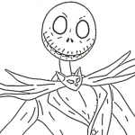 coloriage The Nightmare Before Christmas à imprimer pour enfant de 6 ans