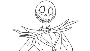 coloriage The Nightmare Before Christmas à imprimer pour enfant de 6 ans
