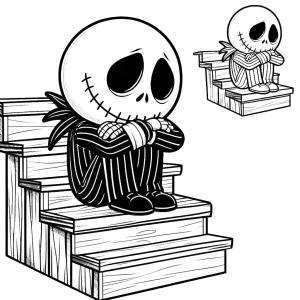 coloriage The Nightmare Before Christmas pour enfant de 7 ans