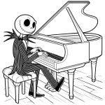 coloriage The Nightmare Before Christmas et decoupage a imprimer gratuit