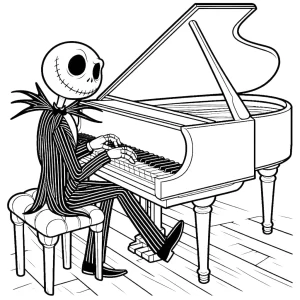 coloriage The Nightmare Before Christmas et decoupage a imprimer gratuit