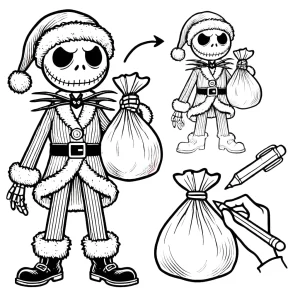 coloriage The Nightmare Before Christmas pour enfants à imprimer