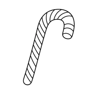 coloriage Un simple bâton de sucre d’orge a imprimer pour enfant de 4 ans