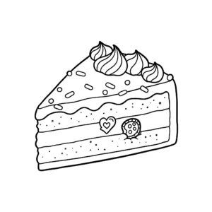 coloriage Une part de galette avec une fève cachée à imprimer gratuitement pdf