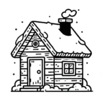 coloriage Village de Noël a imprimer gratuitement