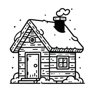 coloriage Village de Noël a imprimer gratuitement