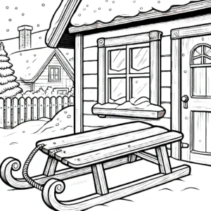 coloriage Village de Noël a colorier en ligne gratuitement