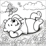 coloriage Winnie l’ourson educatif pour enfant