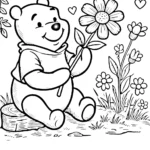 coloriage Winnie l’ourson educatif pour enfant