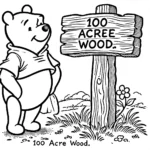 coloriage Winnie l’ourson à imprimer pour enfant de 4 ans