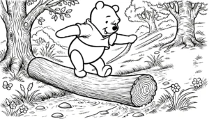 coloriage Winnie l’ourson a dessiner et imprimer