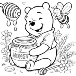 coloriage Winnie l’ourson pour enfant de 8 ans