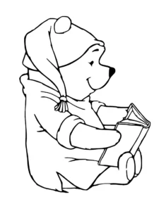 coloriage Winnie l’ourson educatif pour enfant