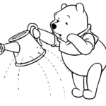 coloriage Winnie l’ourson et apprentissage