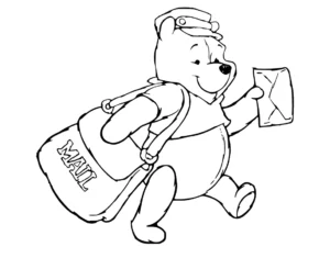 coloriage Winnie l’ourson a dessiner et imprimer