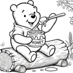 coloriage Winnie l’ourson a dessiner et imprimer