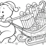 coloriage Winnie l’ourson Noël et dessins