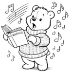 coloriage Winnie l’ourson Noël à imprimer gratuitement