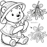 coloriage Winnie l’ourson Noël à imprimer pour enfant de 12 ans