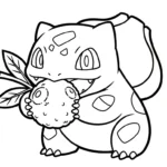 coloriage Bulbizarre updated pour enfants à télécharger