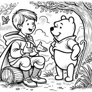 coloriage Winnie l’ourson a telecharger