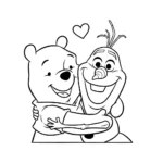 coloriage Winnie l’ourson Noël updated pour enfants à télécharger