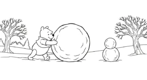 coloriage Winnie l’ourson Noël updated pour enfant à imprimer