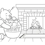 coloriage Winnie l’ourson Noël updated gratuit
